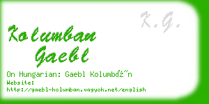 kolumban gaebl business card